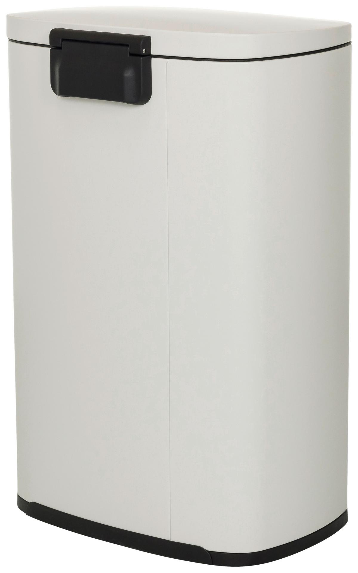 Abfallsammler Clean Xv Schwarz B: 30 cm - Beige/Schwarz, MODERN, Kunststoff/Metall (30/64/42,5cm) - MID.YOU