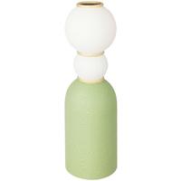 Vase Willibald - Goldfarben/Weiß, KONVENTIONELL, Metall (15/34,5cm) - Luca Bessoni