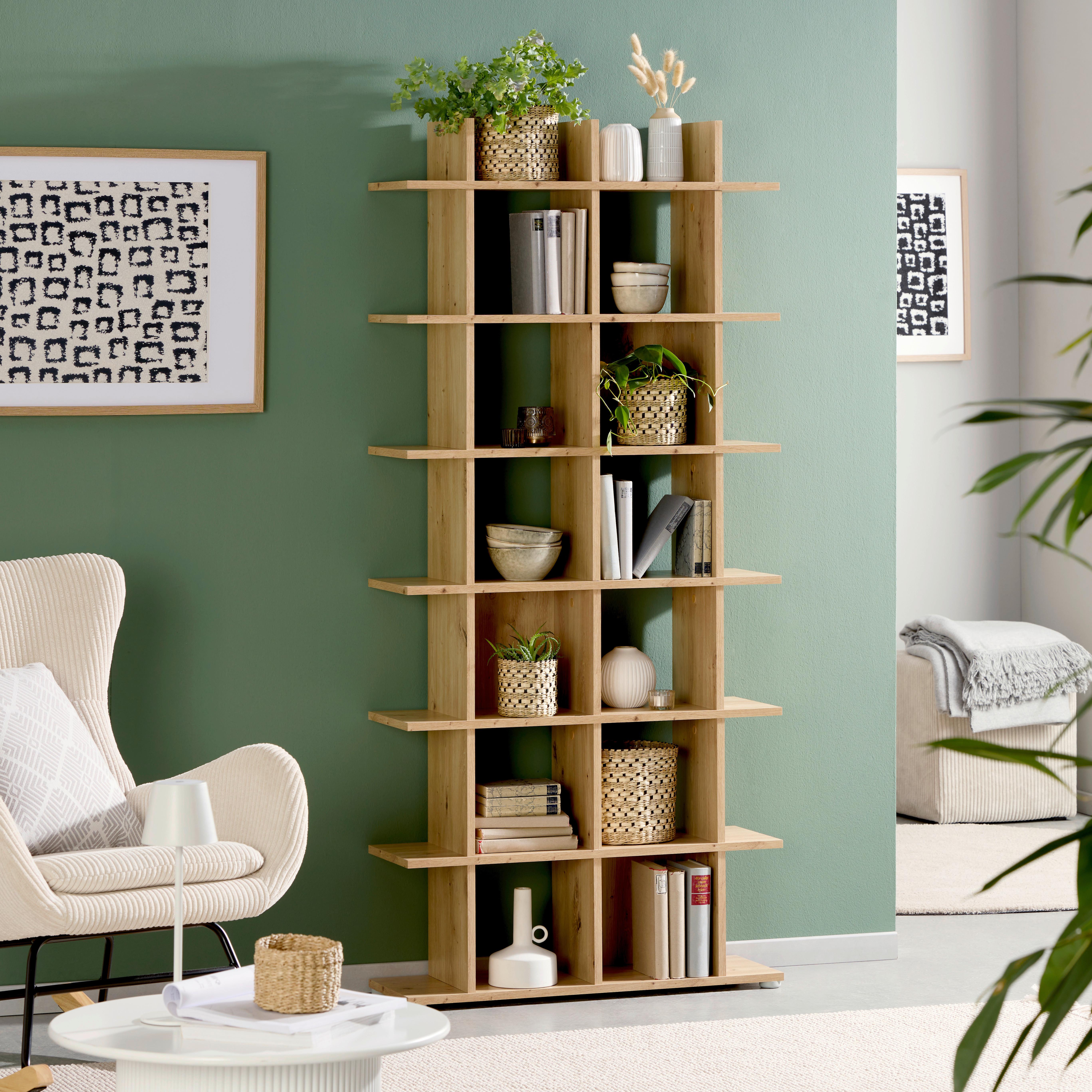 Regal Otto Artisan Eiche H: 175,2 Cm - Eiche Artisan, Trend, Holzwerkstoff (79,8/175,2/25,5cm)