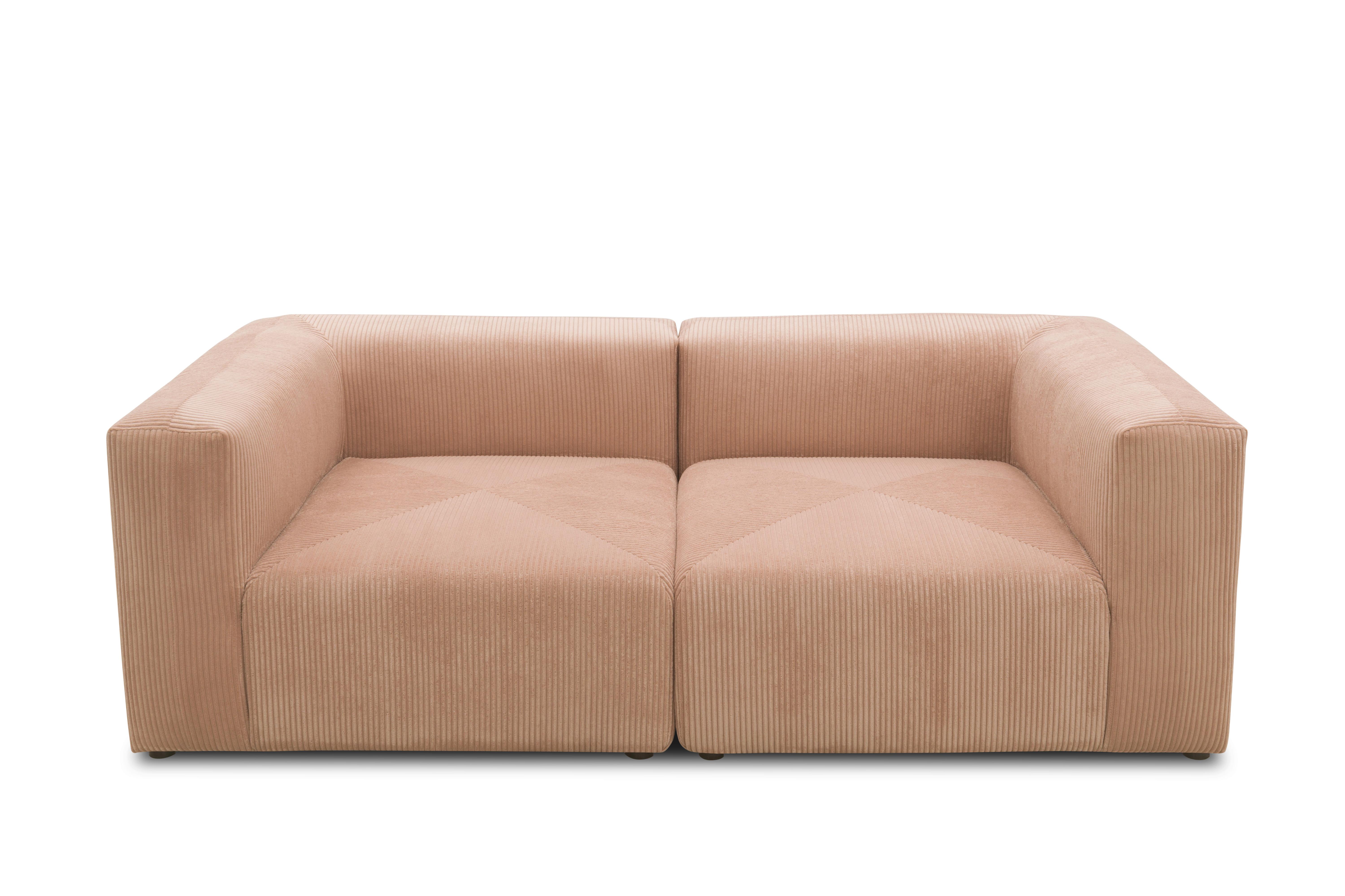 2-Sitzer-Sofa Rosa, Roségold B: 216 cm