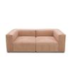2-sitzer-sofa Rosa, Roségold B: 216 Cm - Roségold/Schwarz, Design, Textil (216/69/108cm) - MID.YOU