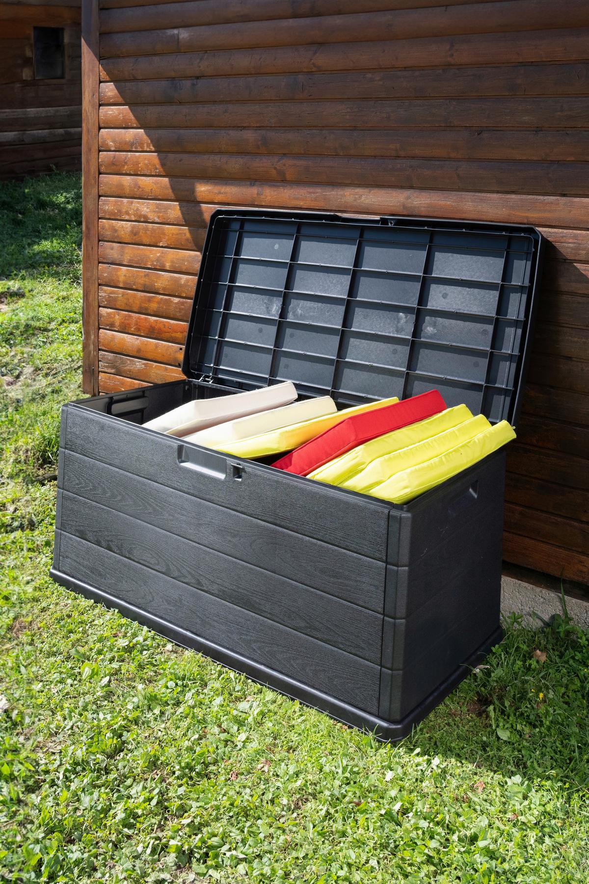 Kissenbox Alpha - Anthrazit, MODERN, Kunststoff (118/59/57cm) - Luca Bessoni