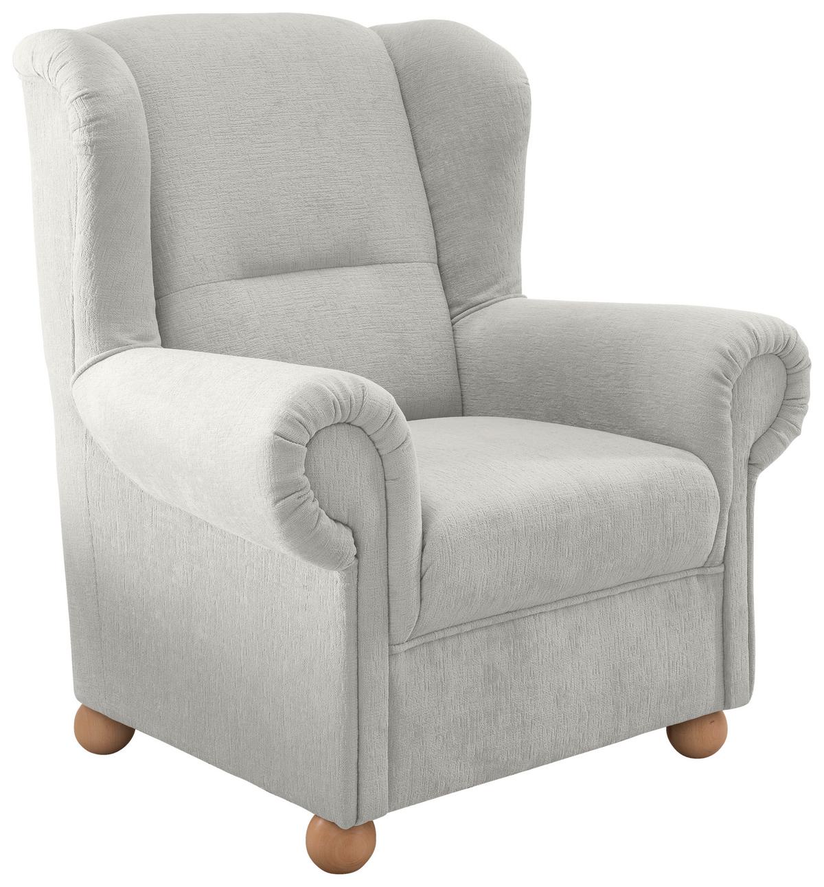 Ohrensessel Torello Weiß B: 92cm - Wildeiche/Weiß, KONVENTIONELL, Textil (92/102/89cm) - Livetastic