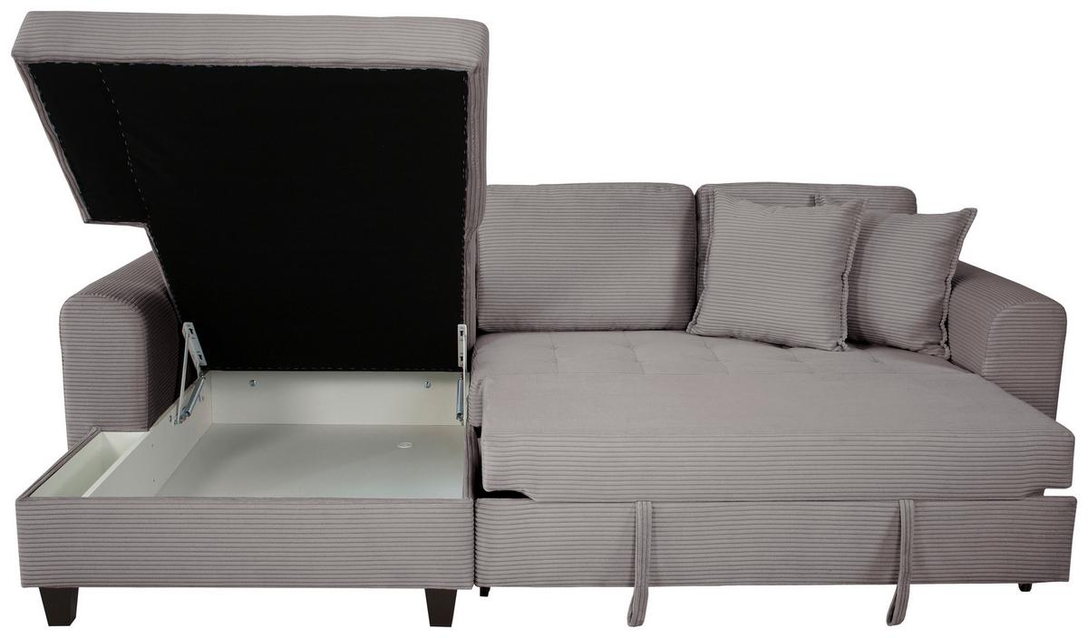 Ecksofa Moritz Grau S: ca. 155x265 cm - Grau, Trend, Textil (155/265cm)