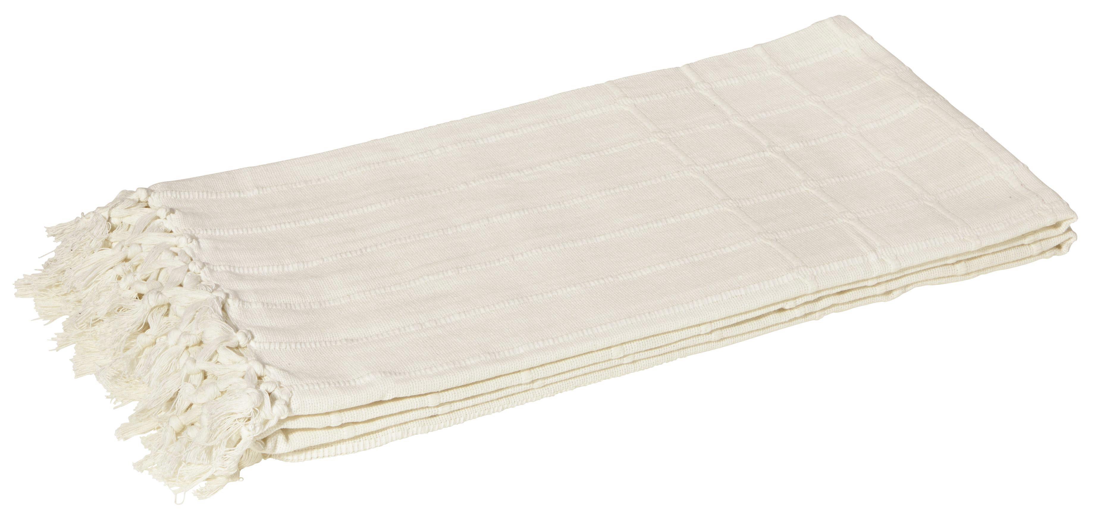 Überwurf Irina 140x210 cm - Naturfarben, KONVENTIONELL, Textil (140/210cm) - Ombra