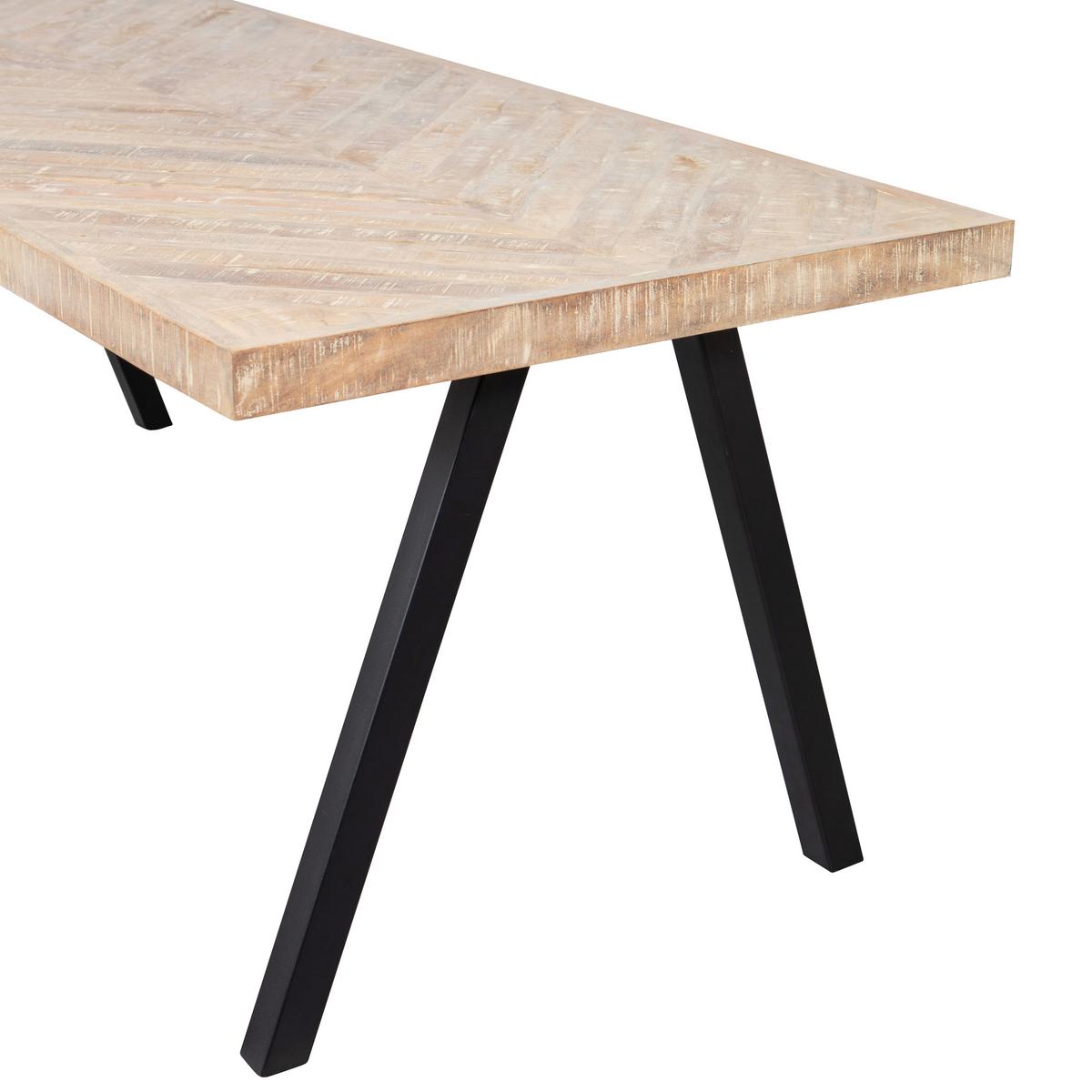 Esstisch Tablo Eichefarben B: 200 cm - Eichefarben/Schwarz, Design, Holz/Metall (200/90/75cm) - Livetastic