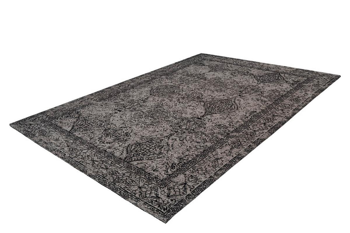 Flachwebteppich Grau/Schwarz, - Schwarz/Grau, KONVENTIONELL, Textil (200/290cm) - Kayoom