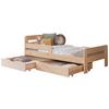 Bett Bennet Naturfarben Inkl. Zubehör, 90x200 Cm - Naturfarben, MODERN, Holz/Textil (90/200cm) - MID.YOU
