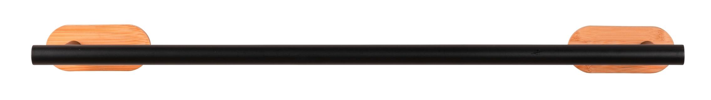 Držiak na uteráky TURBO-LOC -SB- - čierna/prírodná farba, Modern, kov/drevo (60/4,5/7cm) - Mömax