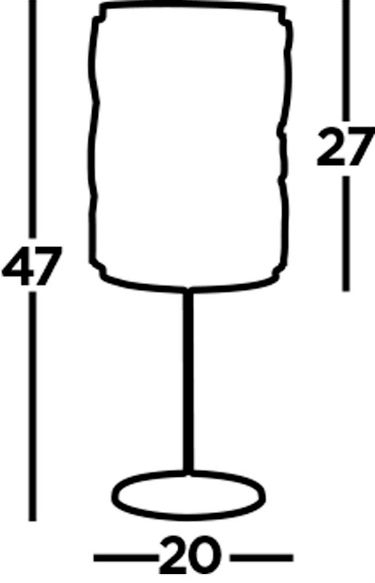 Kristall-Tischleuchte Bijou Eu6584cc - Klar/Chromfarben, Design, Glas/Metall (19,5/47/19,5cm)