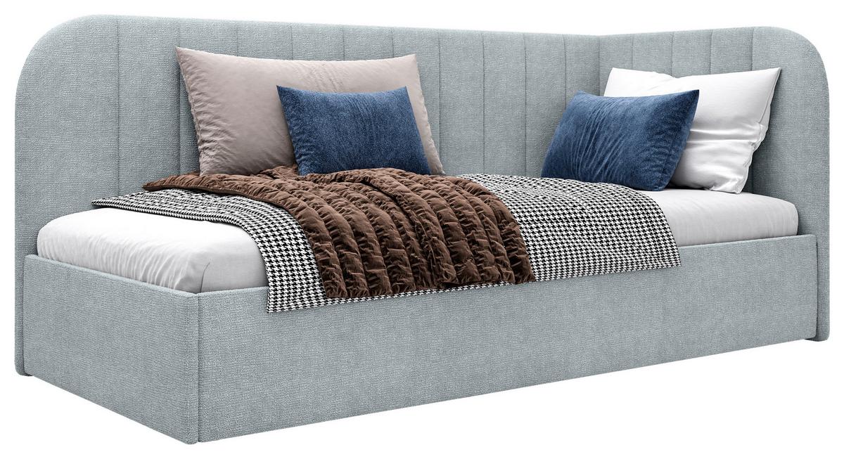 Polsterbett Millow Rechts Minttürkis Lf: 90x200 Cm - Schwarz/Minttürkis, MODERN, Holz/Holzwerkstoff (90/200cm) - MID.YOU