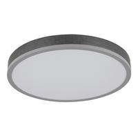 Led-deckenleuchte Doro D: 45cm Silberfarben Weiß Dunkelgrau - Dunkelgrau/Silberfarben, Basics, Kunststoff/Metall (45/8,5cm) - Globo