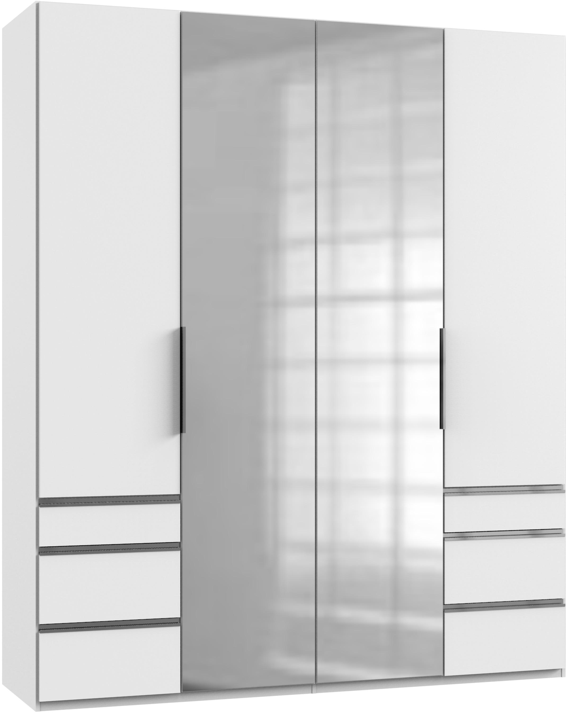 Drehtürenschrank Mit Laden B: 200 Cm Level, Weiß - Weiß, MODERN, Holzwerkstoff (200/236/58cm) - MID.YOU