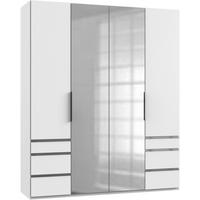 Drehtürenschrank Mit Laden B: 200 Cm Level, Weiß - Weiß, MODERN, Holzwerkstoff (200/236/58cm) - MID.YOU