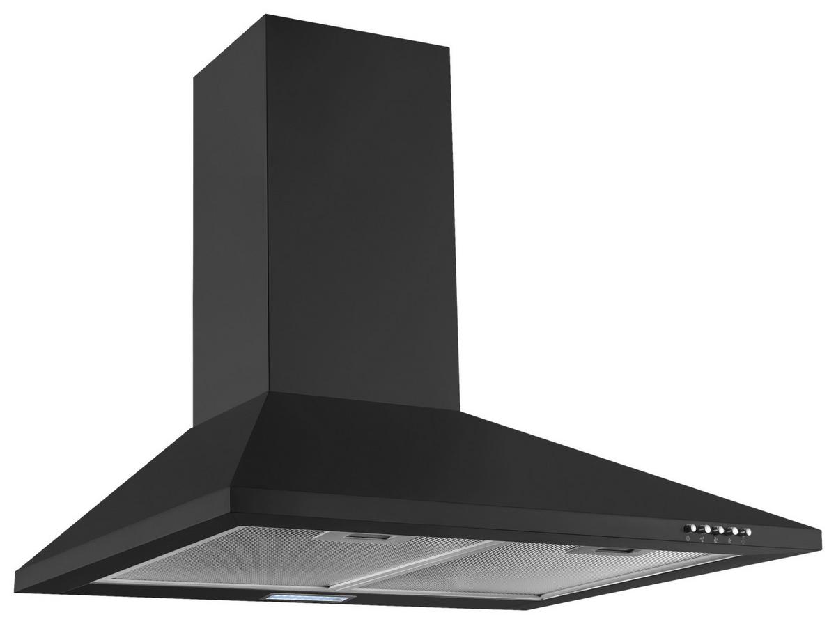 Dunstabzugshaube Karena Schwarz B: 60 cm, Led - Schwarz, Trend, Metall (60/58-96/47,5cm) - Respekta