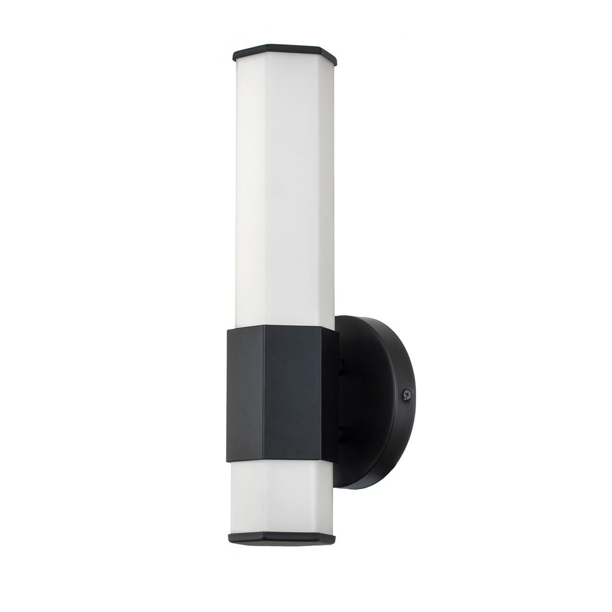 Bad-wandleuchte Facet Ip44 1-Flammig In Schwarz - Schwarz, Design, Glas/Metall (35,6/12,7/10.5cm) - Elstead Lighting