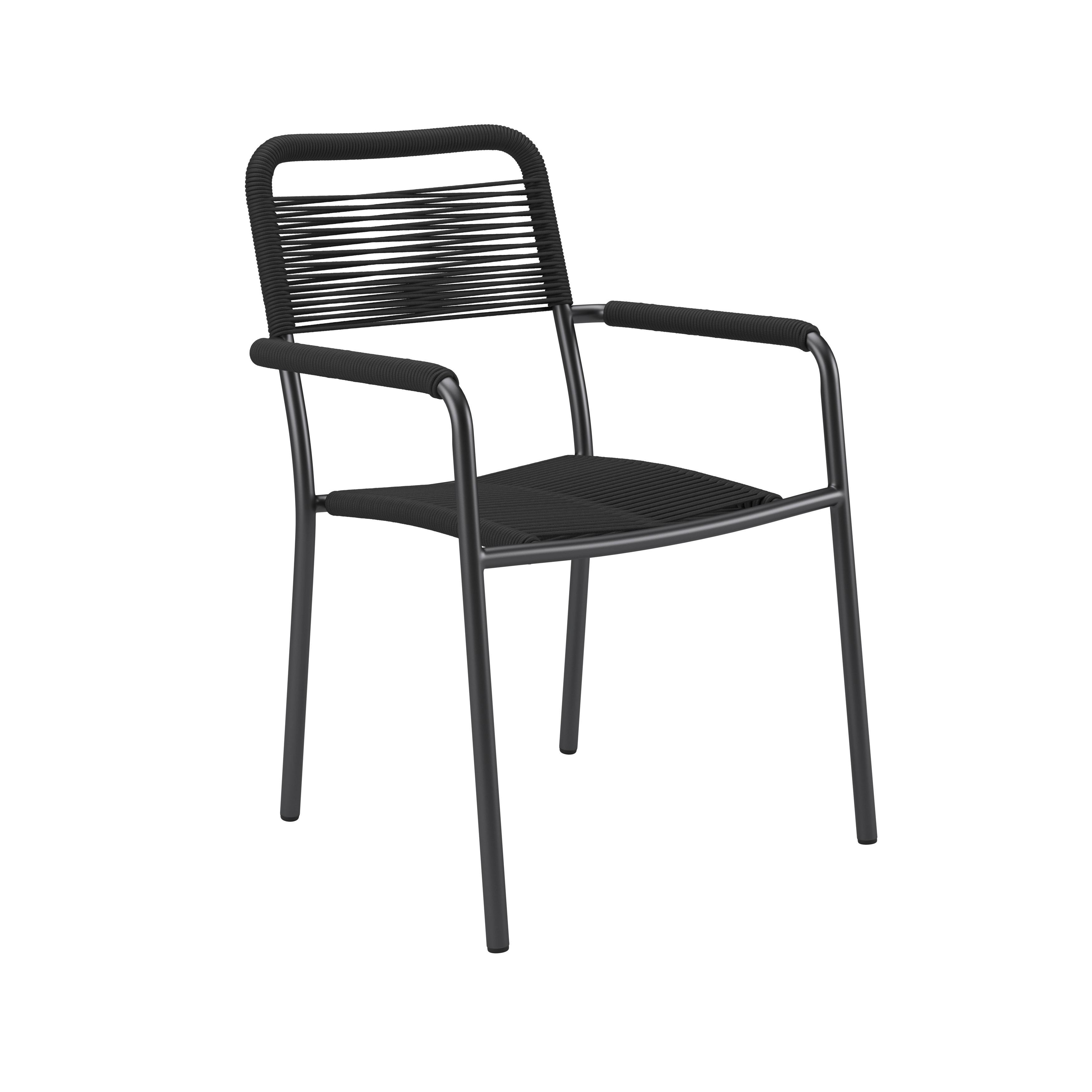 Gartensessel Nele - Dunkelgrau/Grau, MODERN, Textil/Metall (60/84,5/65cm) - Beldano