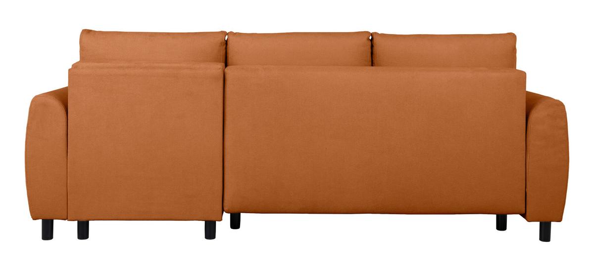 Ecksofa Moli, Rostfarben S: 236x148 cm - Rostfarben/Schwarz, Design, Textil (236/148cm) - MID.YOU
