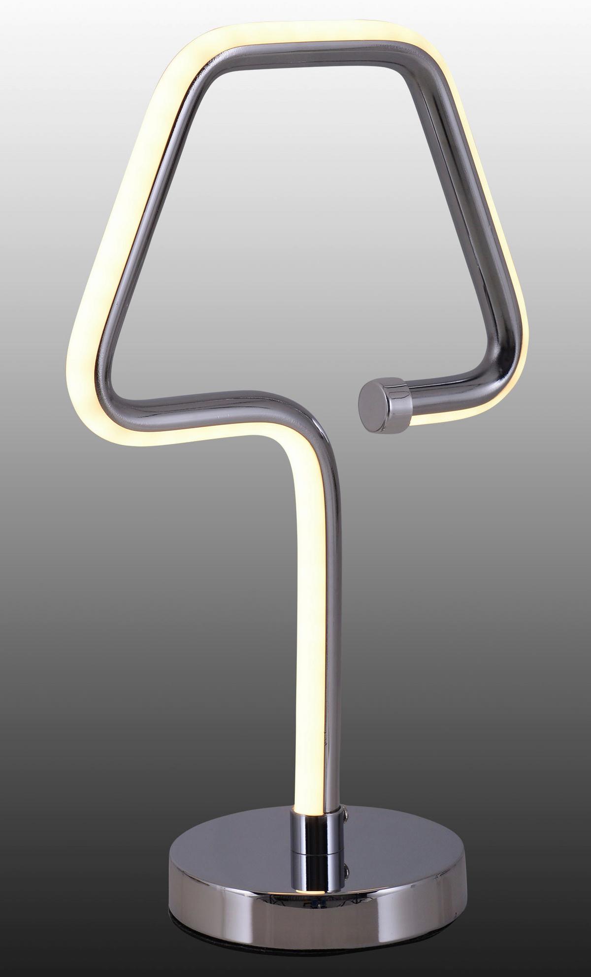 LED-Tischlampe Chromfarben mit Kippschalter - Chromfarben, Design, Kunststoff/Metall (18/30cm) - Näve