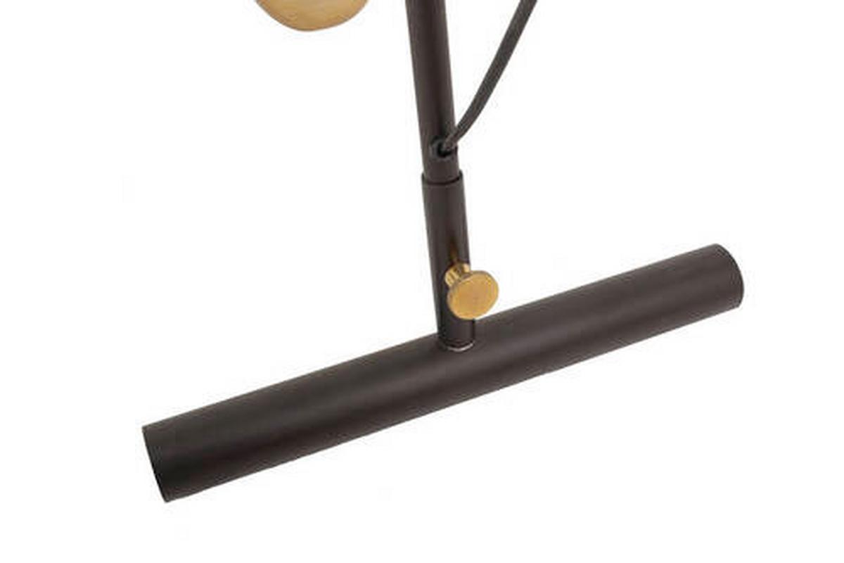 STEHLEUCHTE Schwarz/Gold, E27, 25W - Goldfarben/Schwarz, Design, Kunststoff/Metall (30/148/42cm) - Kayoom