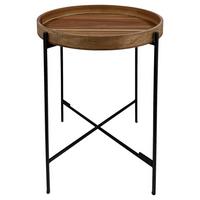 Összecsukható Kisasztal Klapp *top Ár* - akáciaszínű/fekete, Modern, faalapú anyag/fa (40/49cm) - Best Price