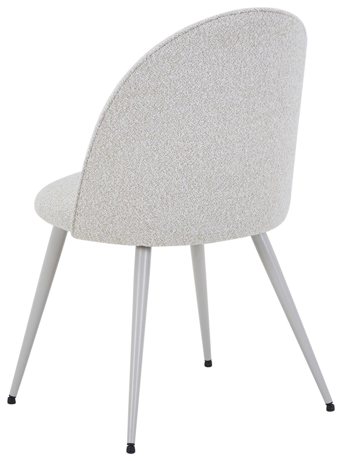 Vierfußstuhl Wando Textil Beige Gepolstert - Beige, Trend, Textil/Metall (53/84/54cm)