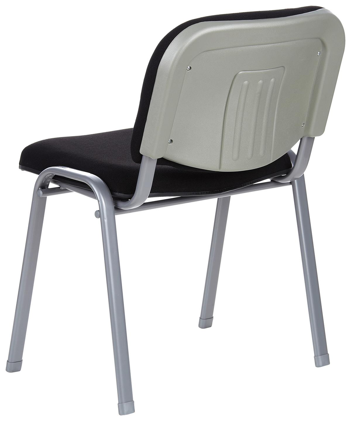 Besucherstuhl Xt 600 Schwarz Stapelbar - Silberfarben/Schwarz, Basics, Textil/Metall (58/84/48cm) - MID.YOU