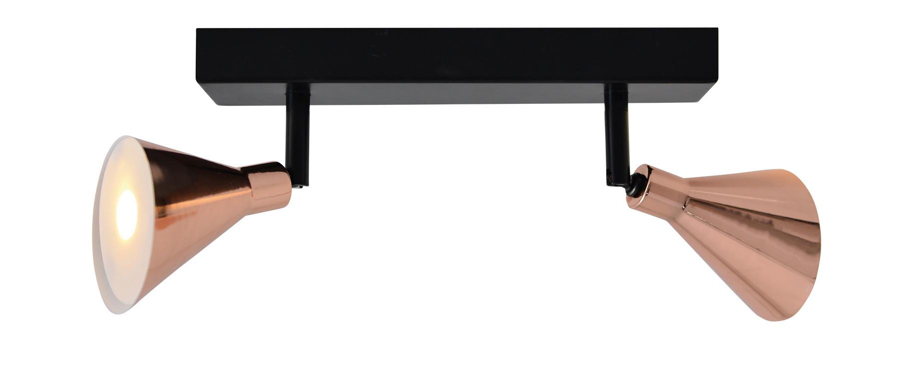 LED-Deckenleuchte L: 27 cm 2-Flammig, Kupferfarben - Kupferfarben, Design, Metall (5,5/27cm) - Näve
