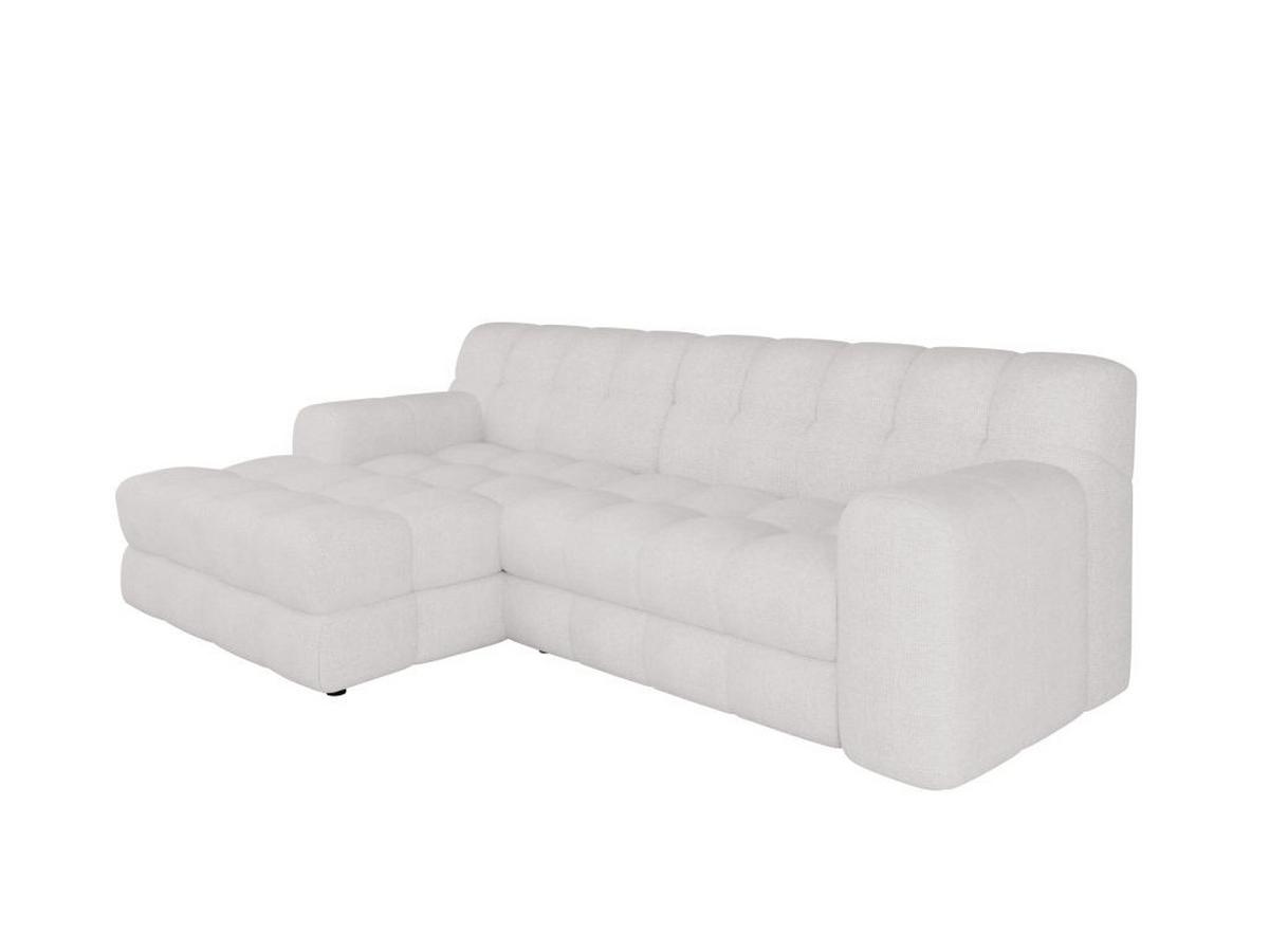 Dizajnové sedačka KARL, ľavá, sivobiela - čierna/sivobiela, Modern, textil/plast (169/287cm) - Bessagi Home