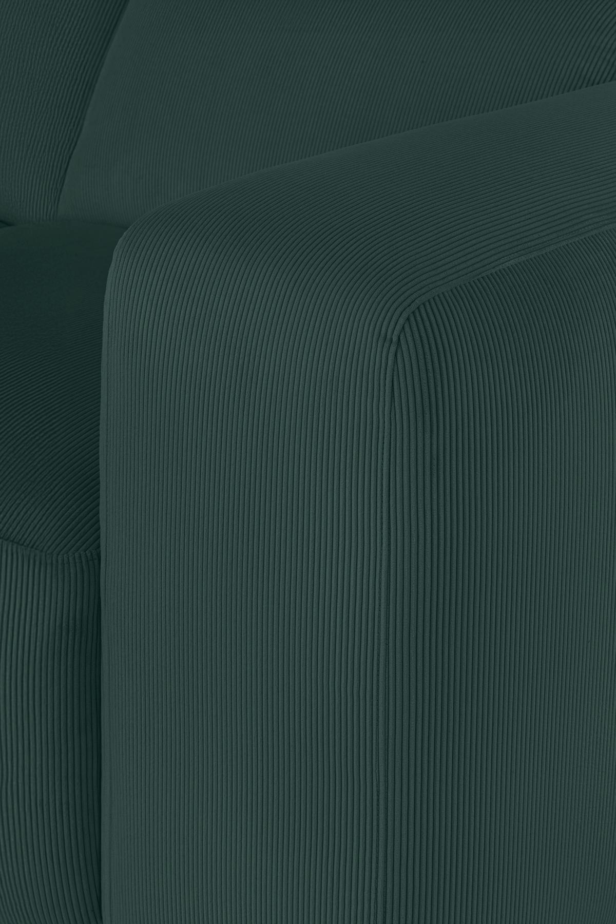 Ecksofa Hannah Grün 200x304 cm - Schwarz/Grün, Design, Textil (200/304cm) - MID.YOU