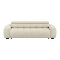 Bigsofa Bull Webstoff creme, B: 248 cm - Creme/Schwarz, Design, Textil (248/77-97/108cm) - Luca Bessoni