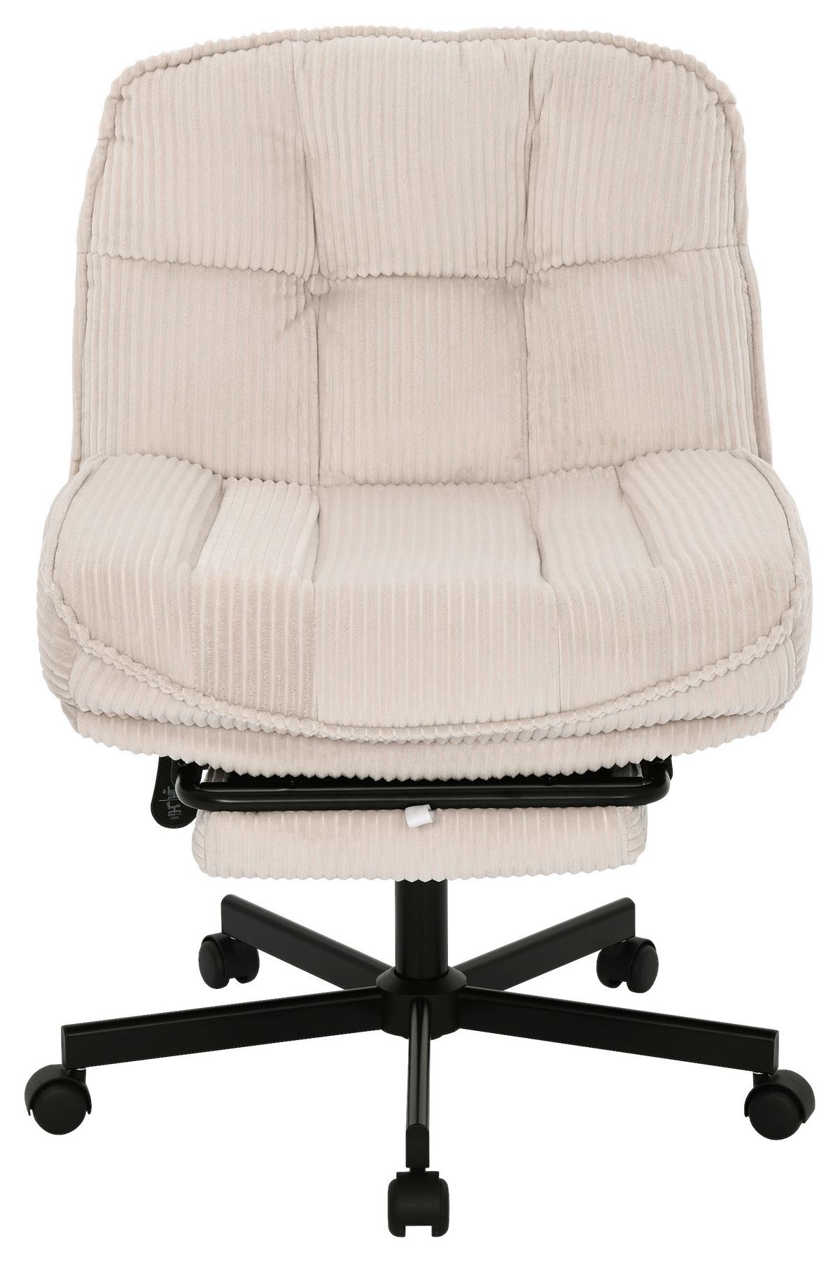 Drehstuhl Ahrhus Beige B: 67 cm - Beige/Schwarz, MODERN, Holz/Kunststoff (67/84.5-92.5/73,5cm) - Livetastic