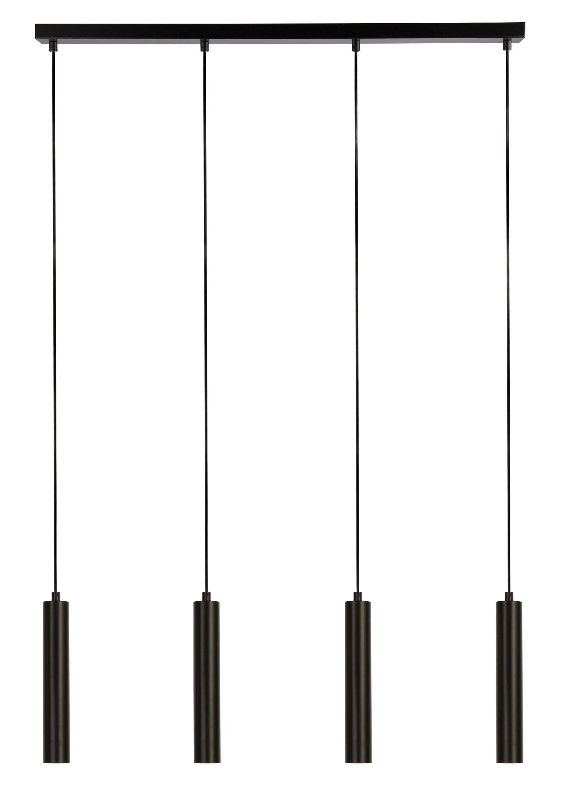 Hängeleuchte Dulwich 4lt 35720-4bk - Schwarz, Basics, Metall (27/6/80cm)