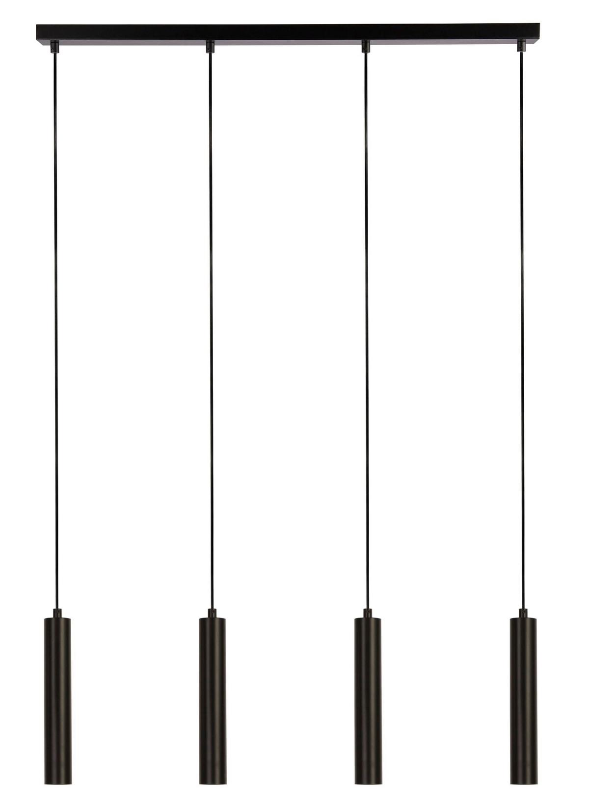 Hängeleuchte Dulwich 4lt 35720-4bk - Schwarz, Basics, Metall (27/6/80cm)