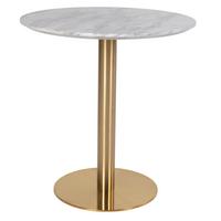 Esstisch Bolzano Grauweiß B: 70 cm - Messingfarben/Grauweiß, MODERN, Holzwerkstoff/Metall (70/70/75cm) - MID.YOU
