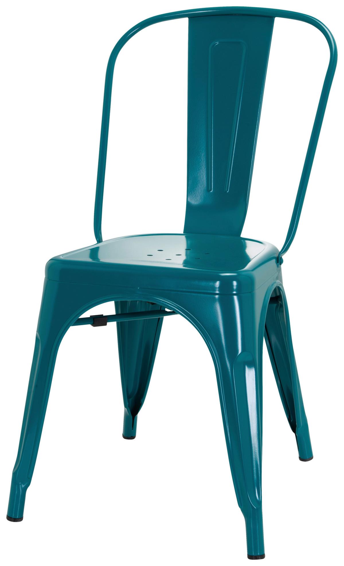 Stuhl Vantaggio Comfort stapelbar Petrol bis 150 kg - Petrol, Basics, Metall (44/84/54cm) - MID.YOU