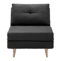 Rozkladacia pohovka Malic tmavosivé - farba duba/tmavosivá, Modern, kov/textil (80/84/90cm) - Bessagi Home