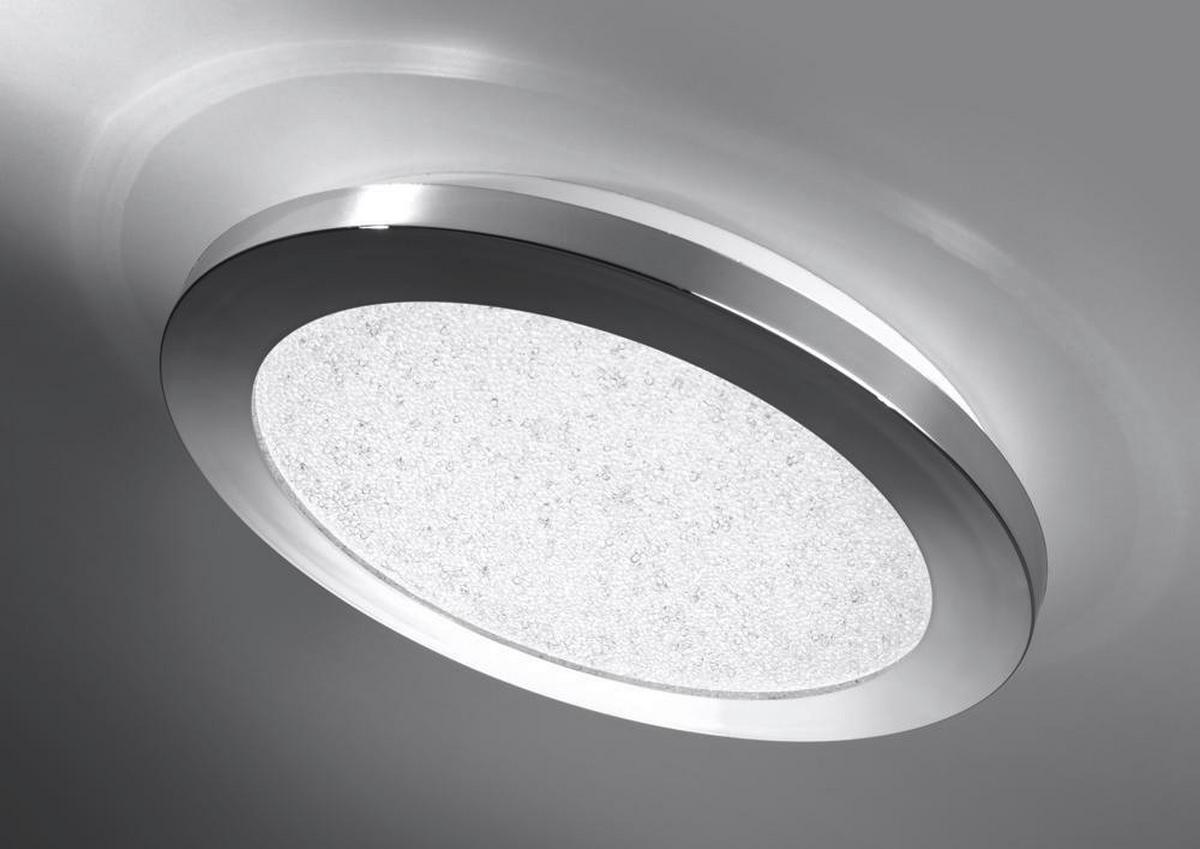 Led-deckenleuchte 10-67432 Pixel - Chromfarben, KONVENTIONELL, Kunststoff (40/40/2.7cm)