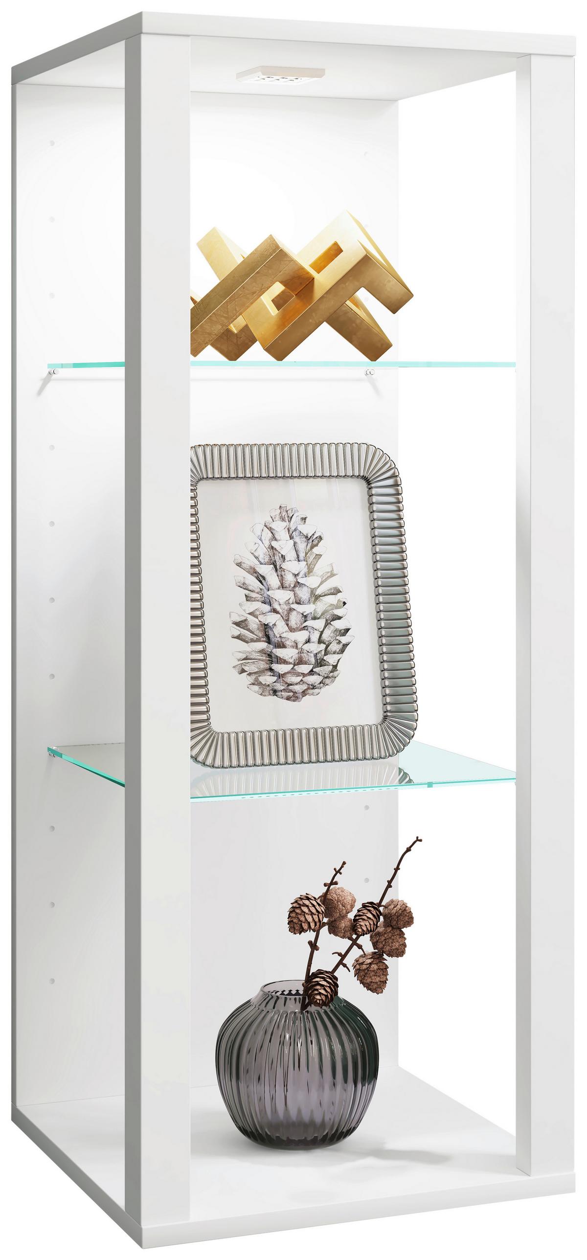 Hängevitrine Glasol Weiß B: 35 cm - Weiß, Design, Glas/Holzwerkstoff (35/90/35cm) - MID.YOU