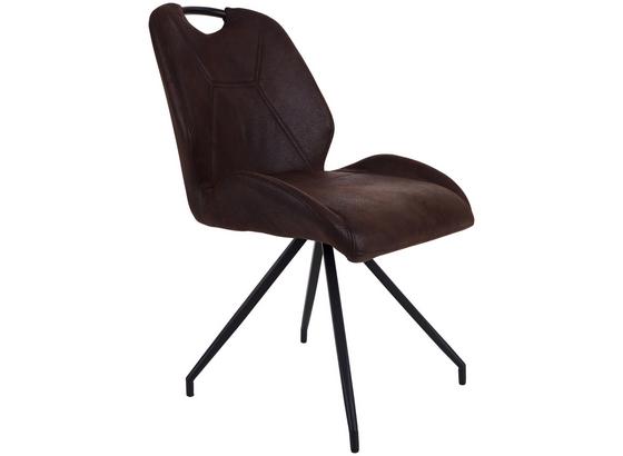 Stuhl Caren - Schwarz/Braun, MODERN, Textil/Metall (50/86/61cm) Stuhl Caren - Schwarz/Braun, MODERN, Textil/Metall (50/86/61cm)