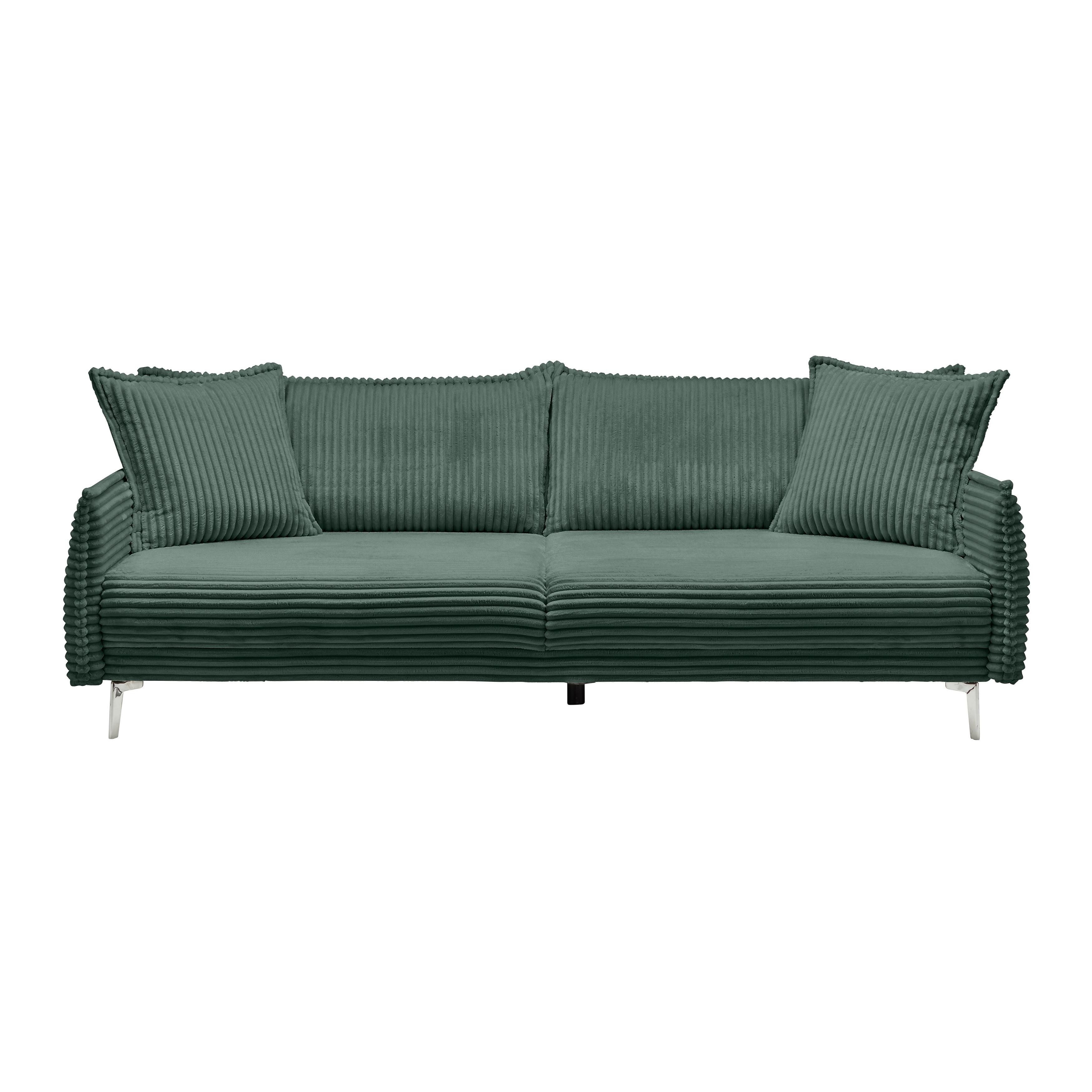 Veľká pohovka KISS -TOP- - čierna/tmavozelená, Modern, kov (241/90/117cm) - Mömax