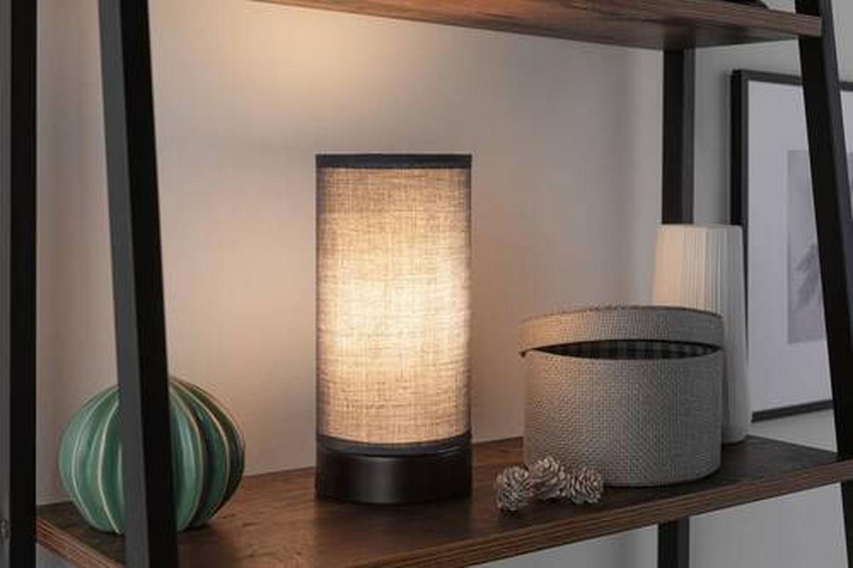 Tischlampe Grau/Schwarz 77059 - Schwarz/Grau, Design, Textil/Metall (10/21cm) - Paulmann