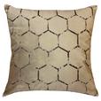 Zierkissen Maja 45x45 cm Polyester Taupe mit Zipp - Taupe, MODERN, Textil (45/45cm) - Luca Bessoni