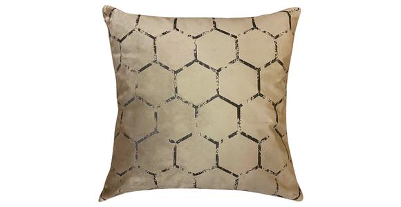 Zierkissen Maja 45x45 cm Polyester Taupe mit Zipp - Taupe, MODERN, Textil (45/45cm) - Luca Bessoni