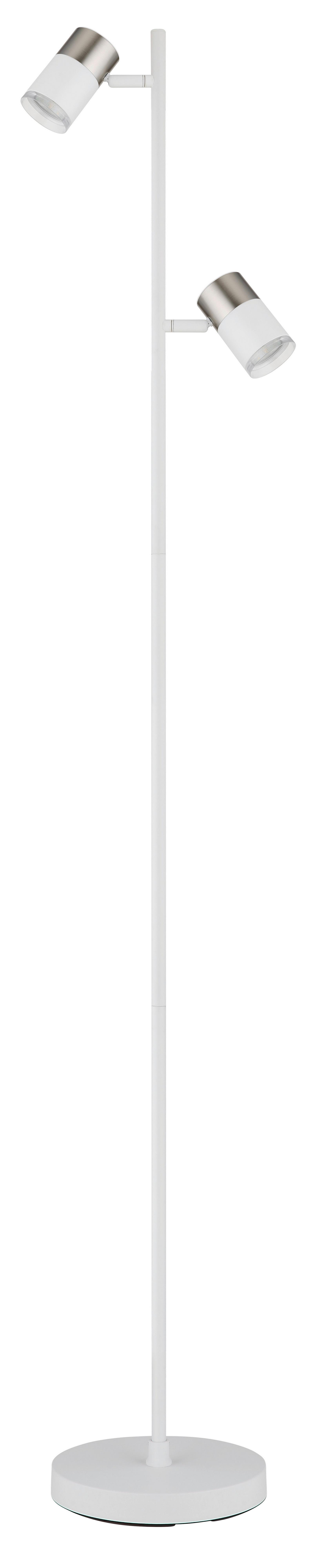 STEHLEUCHTE 57851S - Transparent/Weiß, Basics, Kunststoff/Metall (21,5/23/154cm) - Globo