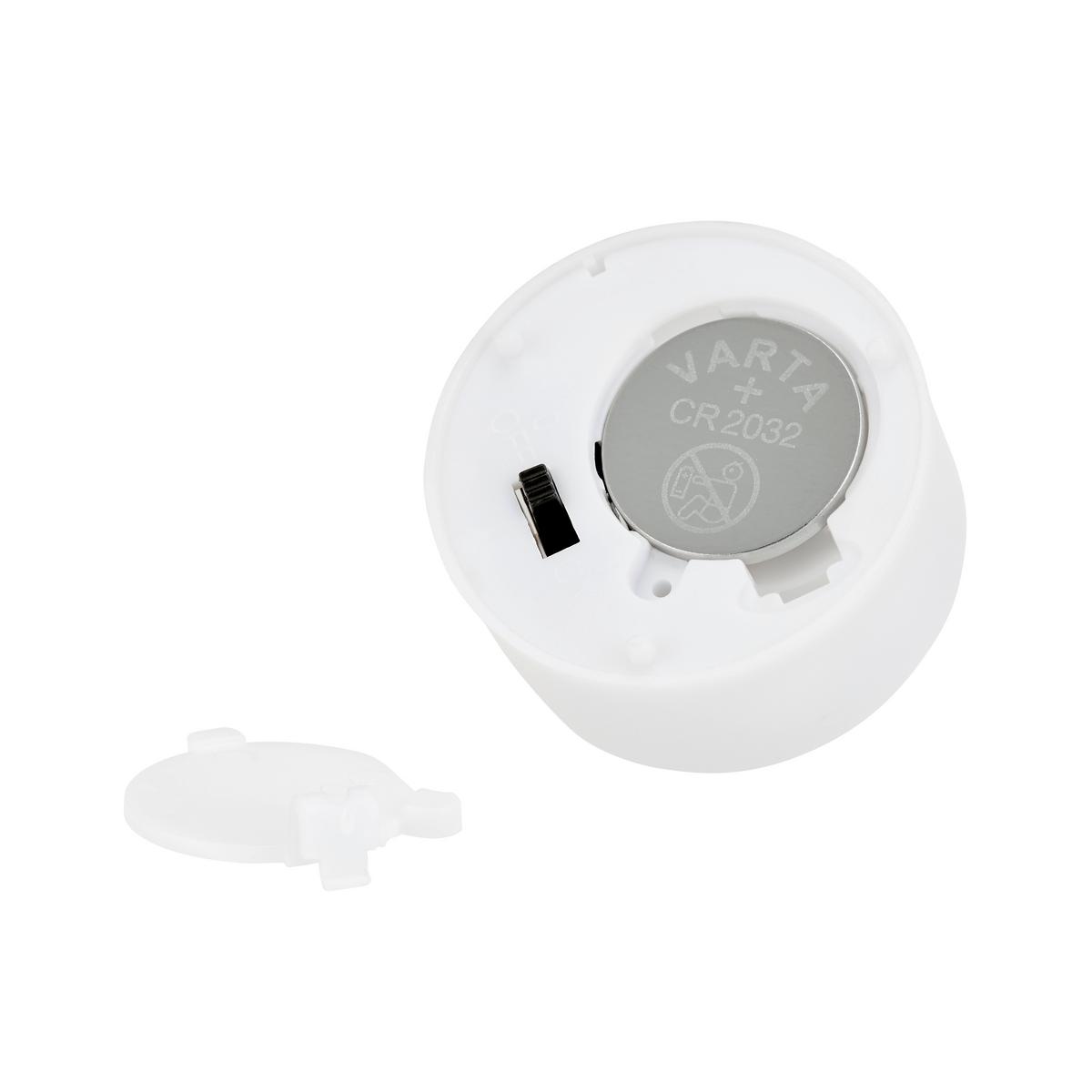 Teelicht Mit Led Cara Weiß 4er-Set Dxh: 3,8x3,5 Cm - Weiß, Basics, Kunststoff - Ondega