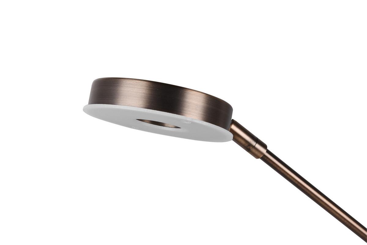 LED-Stehlampe dimmbar Messingfarben mit Lesearm - Messingfarben, Basics, Metall (181/30cm) - Trio Leuchten