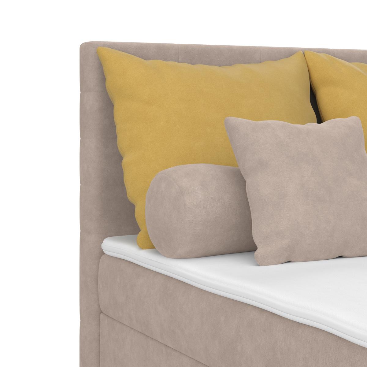 Čalúnená posteľ ADRIA 140x200 cm, cappuccino - cappuccino/chrómová, Konventionell, drevo/textil