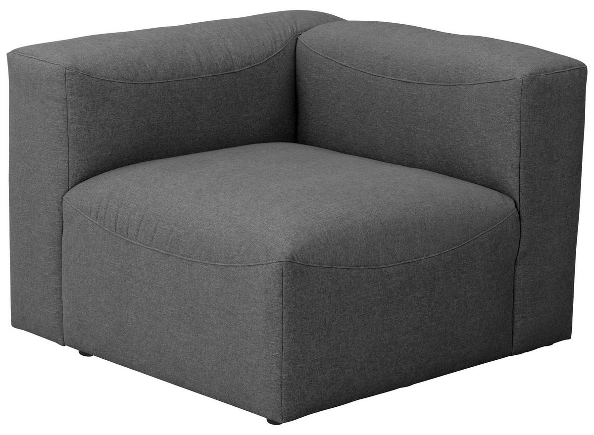 Eckelement Lena Anthrazit Flachgewebe - Anthrazit, Design, Textil (100/73/100cm) - Max Winzer