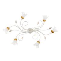 Deckenleuchte 4998/pl6 - Weiß, KONVENTIONELL, Glas/Metall (115/23/70cm)